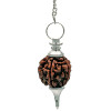 Pendule couleur argent avec Rudraksha -- 10 g； 4.5 cm