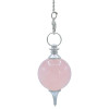 Pendule Quartz rose 7 Chakra -- 24 g； 4.5 cm