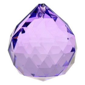 Cristal arc en ciel Sphère - violet - qualité AAA -- 4 cm