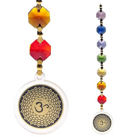 Feng Shui pendentif décoratif Chakra coronal Om -- 20 cm