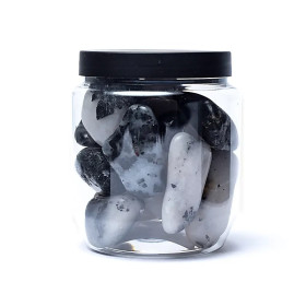 Quartz Tourmaline pierre qualité A -- ±500g； ±3-4cm