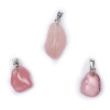 Pendentif Quartz rose avec crochet -- ±1-3cm