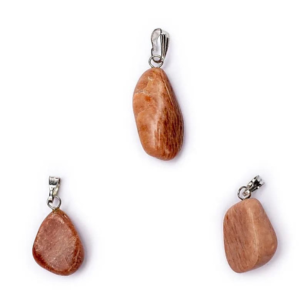 Broche pendentif Feldspathique percé -- ±1-2.5cm