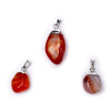 Pendentif Agate rouge monture en métal -- ±1-2.5 cm
