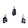 Pendentif Obsidienne flocon de neige avec crochet -- ±1-2.5 cm