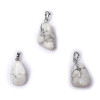 Pendentif Howlite blanc avec crochet -- ±2-3cm