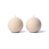 Bougie boule beige non parfumée -- 7,5 cm
