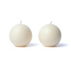 Bougie boule blanc cassé non parfumée -- 7,5 cm