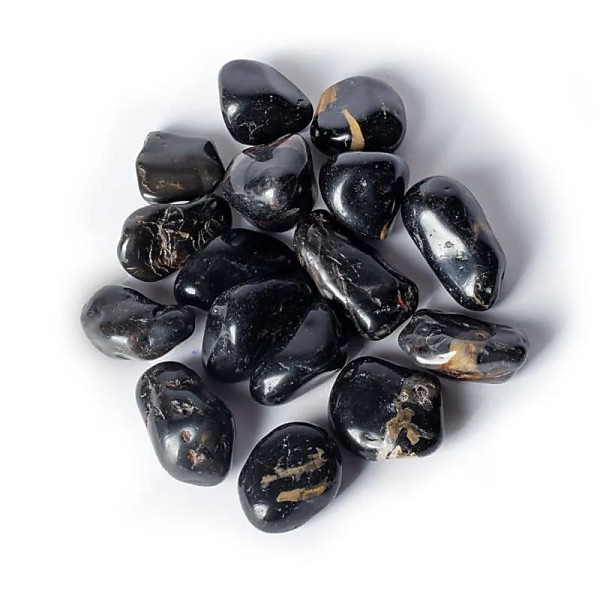 Onyx Noir Pierres polies qualité A -- ±3-8 cm； ±500 g