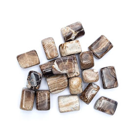 Aragonite brune Pierre polies Qualité A -- ±500g； ±2-3cm