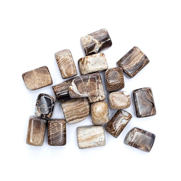 Aragonite brune Pierre polies Qualité A -- ±500g； ±2-3cm