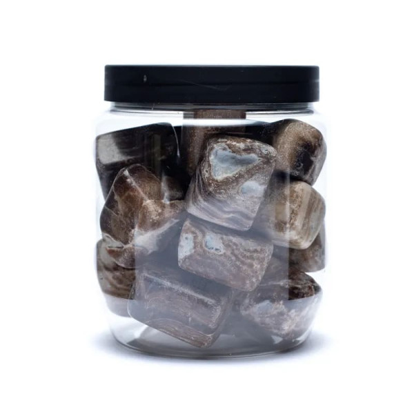 Aragonite brune Pierre polies Qualité A -- ±500g； ±2-3cm