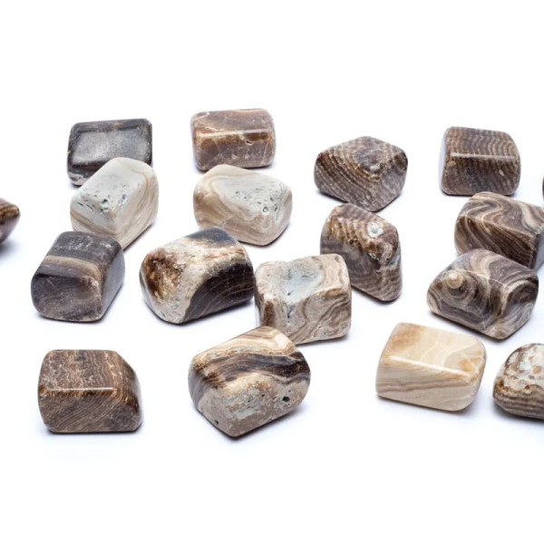 Aragonite brune Pierre polies Qualité A -- ±500g； ±2-3cm