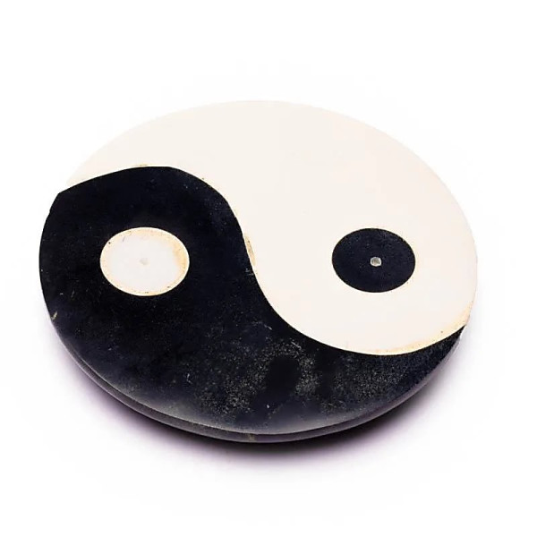 Emballé par 2, BrÃ»le bÃ¢tons encens Ying Yang en pierre Ollaire -- 10 cm