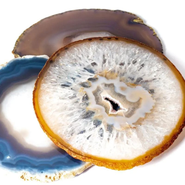 Fine Tranche d'Agate naturel -- 12-14cm