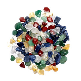 Mélange pierres polies tibétaines des cinq chakra qualité A -- ±500g； ±1-2cm