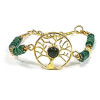 Bracelet arbre de vie avec aventurine verte -- ±6.5cm
