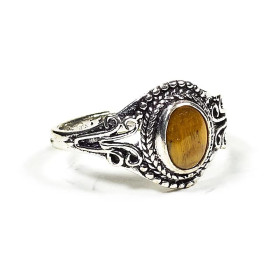 Bague avec oeil de tigre -- 0.7cm