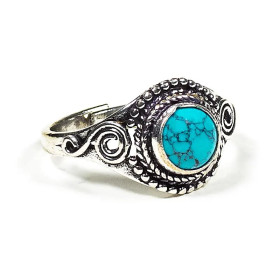 Bague avec turquoise -- 1cm