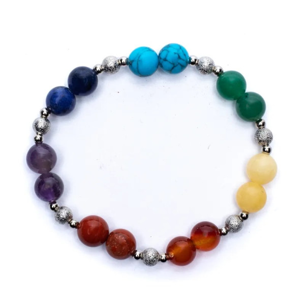 Bracelet élastique 7 chakra -- ±0.7cm