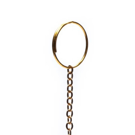 Goutte en verre blanc avec Lotus -- 30cm