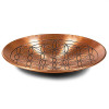 Assiette de cuivre motif fleur de vie -- 15 cm