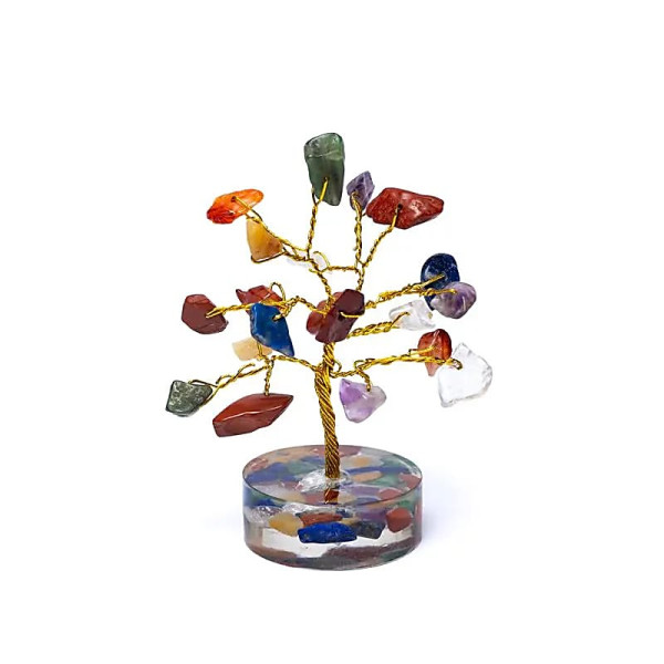Arbre de pierres précieuses 7 chakra -- ±8cm