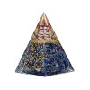 Pyramide d'Orgonite Sodalite avec lune et étoiles -- 6x6x8,5cm