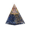 Pyramide d'Orgonite Sodalite avec lune et étoiles -- 6x6x8,5cm