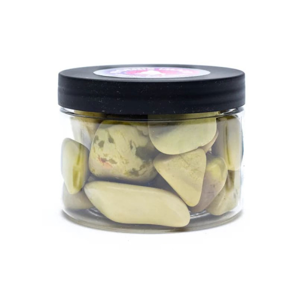 Serpentine pierres roulées qualité B -- ±250 g； ±3-4 cm