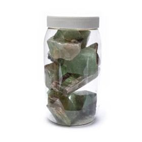 Calcite verte brute -- ±500g； ±2-8 cm