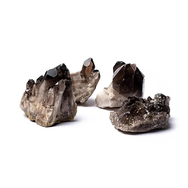 Druses de quartz fumé brutes -- ±400-600g； ±6-12cm