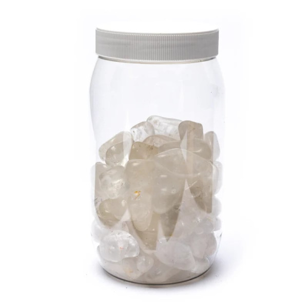 Cristal de roche pierre polie de qualité A -- ± 1000g； ±2-3 cm