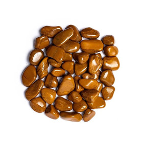 Jaspe jaune pierre polie de qualité A -- ±2-4cm； ±1000g