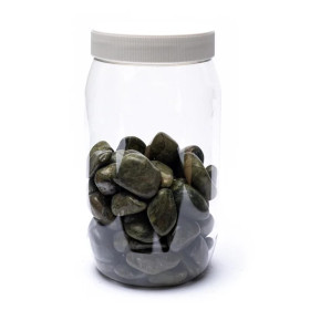 Jaspe vert pierre polie de qualité A -- ±1000g； ±3-4 cm