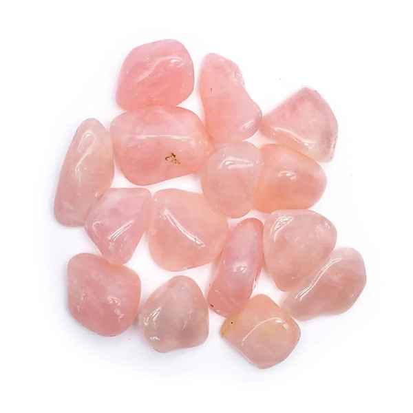 Quartz rose poli qualité AA -- ±3x4 cm； ±500 g