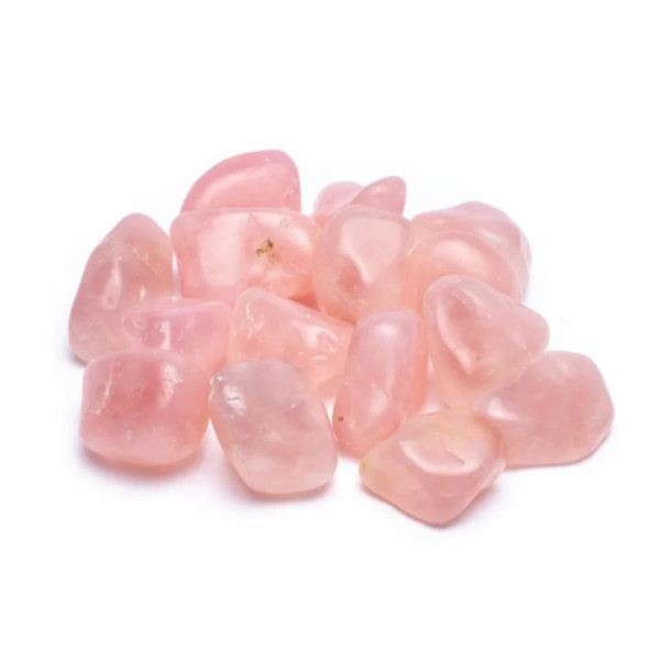 Quartz rose poli qualité AA -- ±3x4 cm； ±500 g