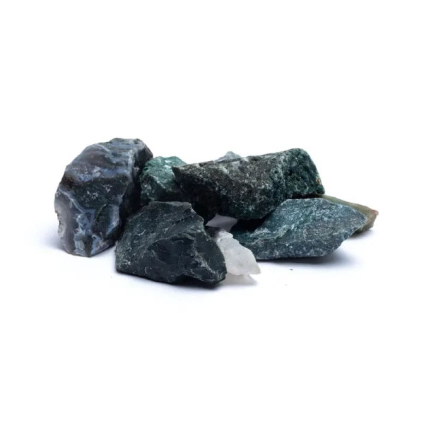 Agate mousse brute -- ± 3-8cm； ±1000g