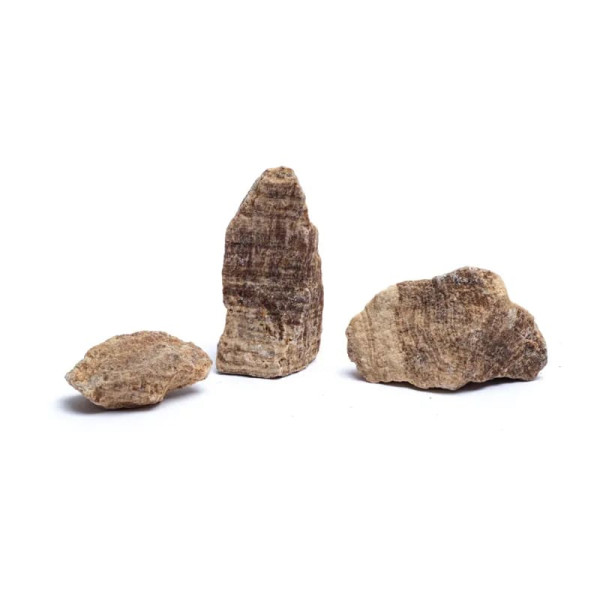 Aragonite rayée brute -- ± 3-8cm； ±1000g