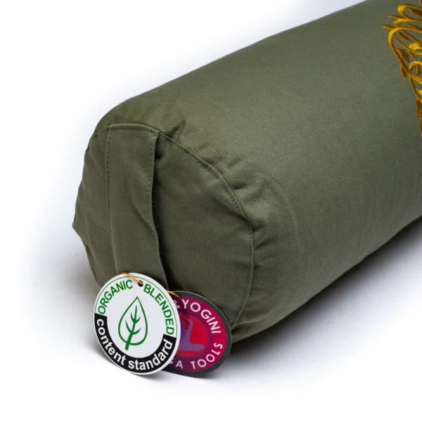 Traversin rond Arbre de vie coton BIO (OCS) -- 60x16cm； ±2300 g