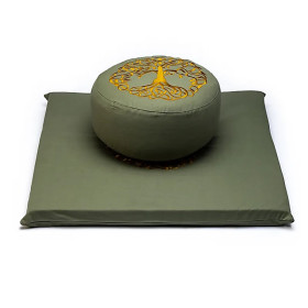 SET de Méditation Arbre de Vie coton BIO (OCS) -- 65x65x5 cm； ±2500 g