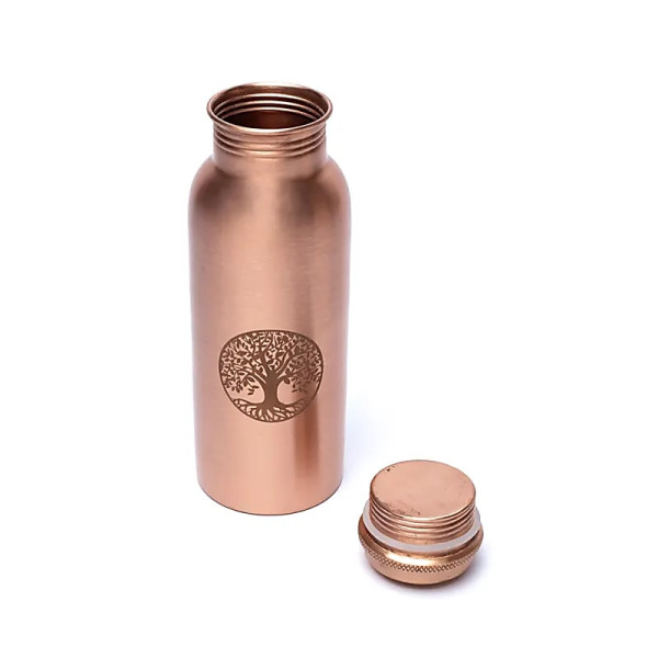 Bouteille en cuivre arbre de vie gravée au laser -- 500 ml