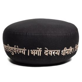 Coussin de méditation Gayatri mantra coton BIO (OCS) -- 33x17 cm； ±2300 g