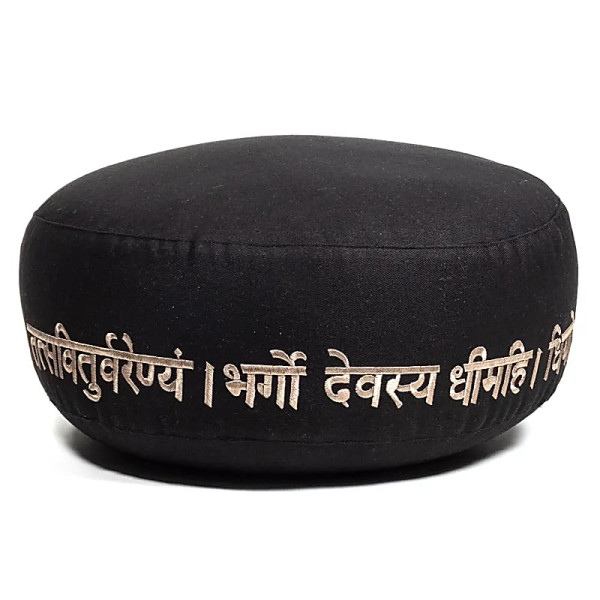 Coussin de méditation Gayatri mantra coton BIO (OCS) -- 33x17 cm； ±2300 g