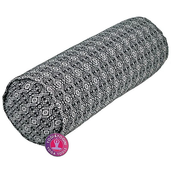 Bolster de Yoga noir et blanc cylindrique -- 60x16 cm； ±2300 g