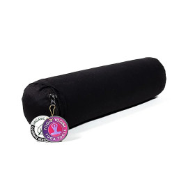 Mini bolster / traversin noir coton BIO (OCS) -- 40x12cm； ±920g