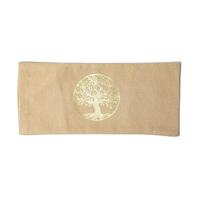 Housse de coussin pour les yeux arbre de vie en coton bio (GOTS) -- 23,5x10cm