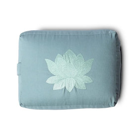 Coussin de méditation /Bolster yoga lotus rectangulaire coton bio ( OCS ) -- 38x28x13 cm