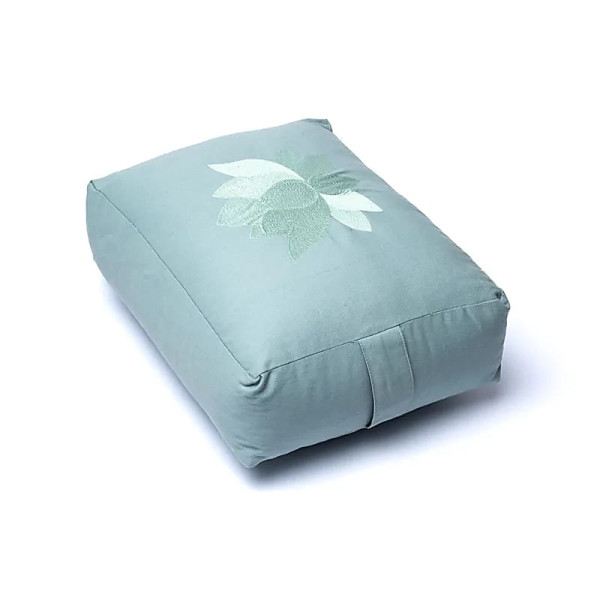 Coussin de méditation /Bolster yoga lotus rectangulaire coton bio ( OCS ) -- 38x28x13 cm