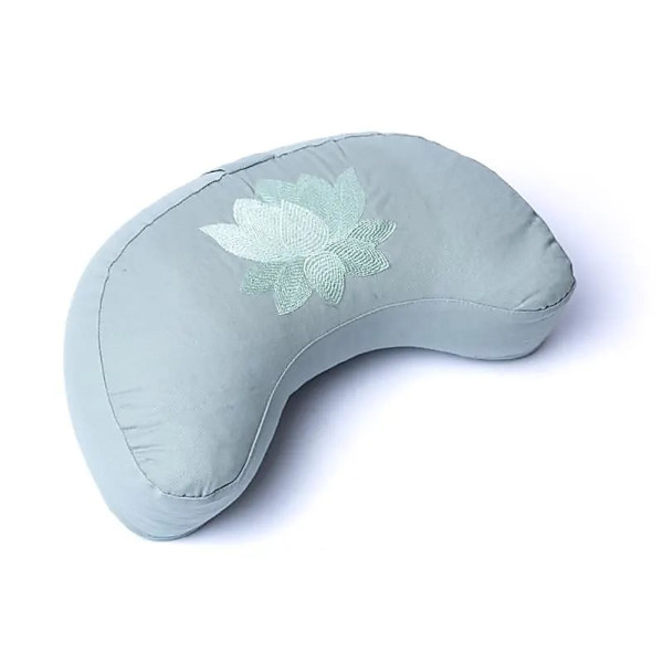 Coussin de méditation croissant lotus coton biologique (OCS) -- 37x17x13 cm； 1008g